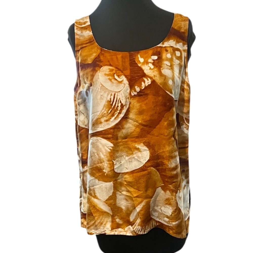 Vintage‎ Lillie Rubin 100% Silk Sleeveless Women's Top, Size 14